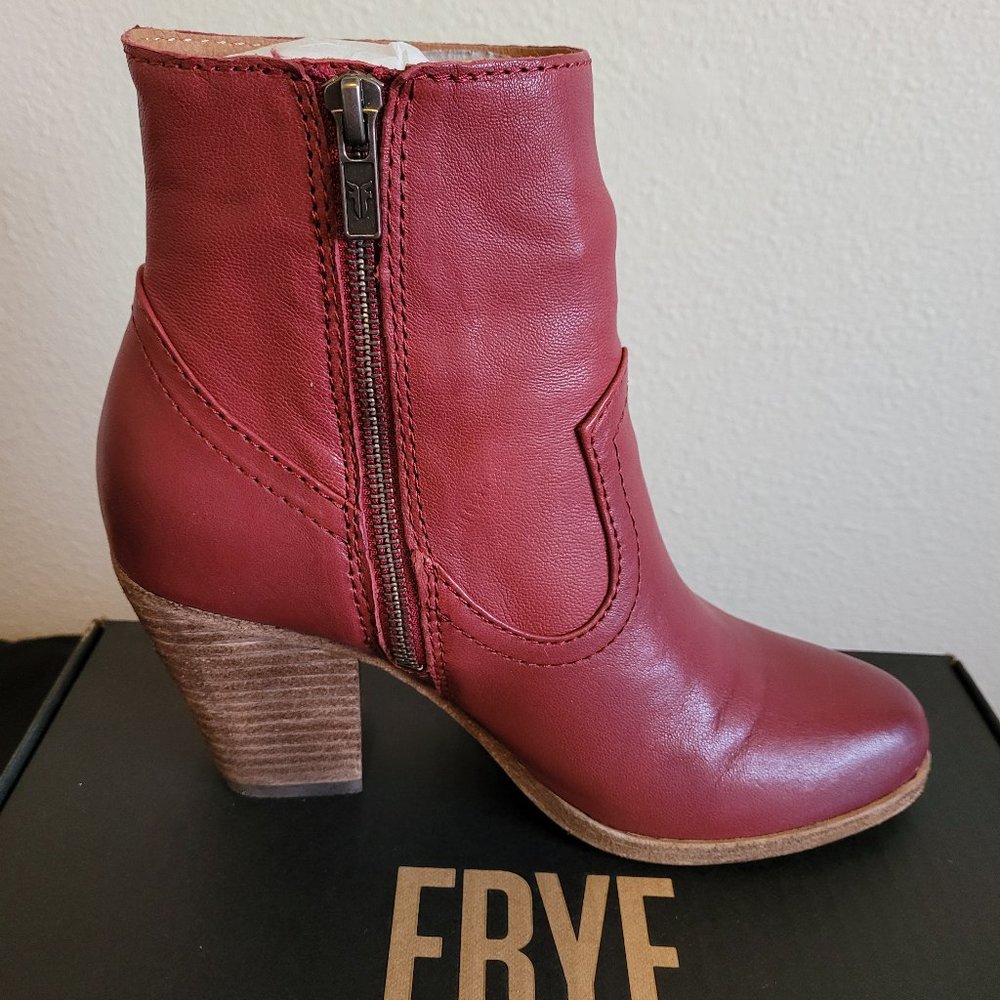 FRYE Leather boots Essa Boot - Ruby Vintage - Size 7 - Picture 3 of 15
